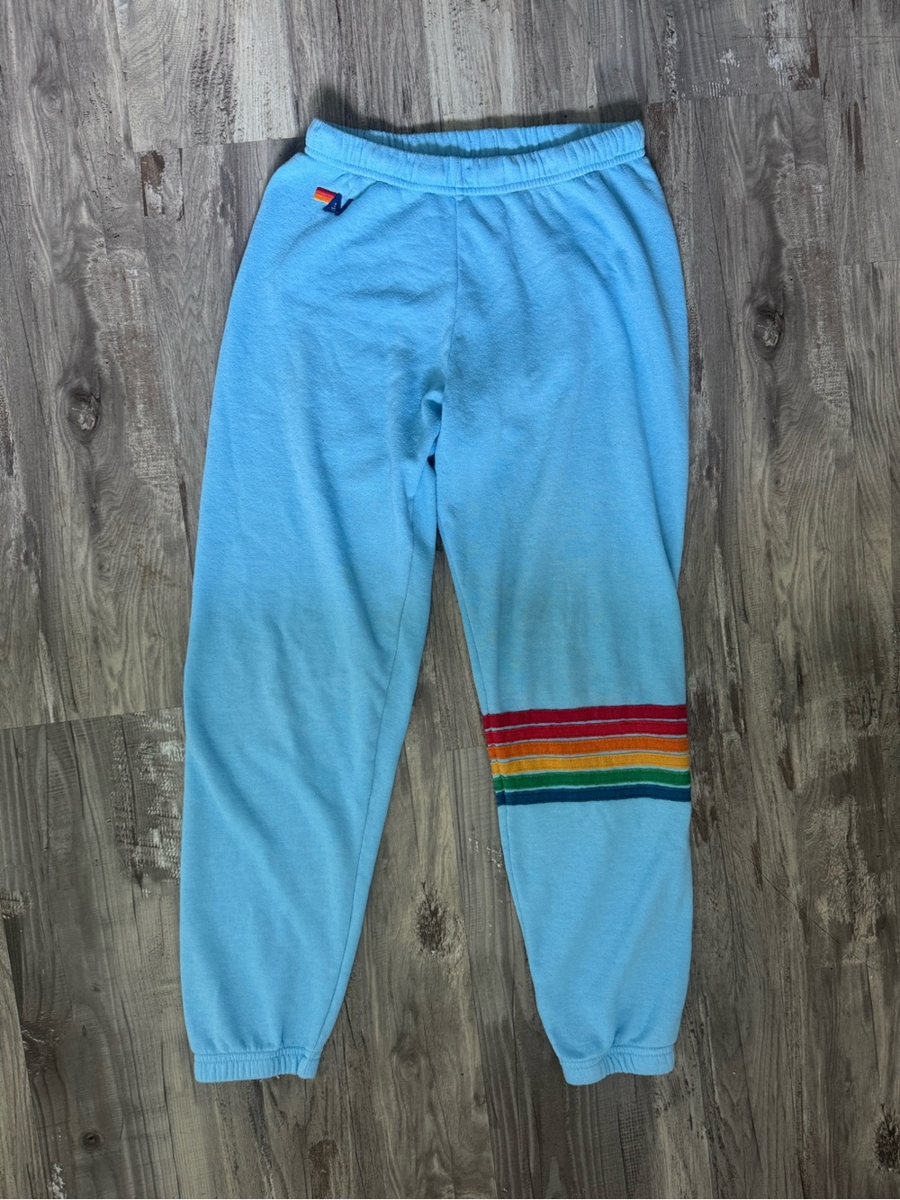 Aviator Nation 6 Stripe Blue Joggers Size Small